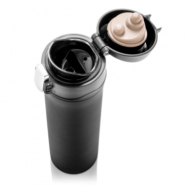 Logotrade promotional merchandise picture of: Easy lock vacuum flask, black/black