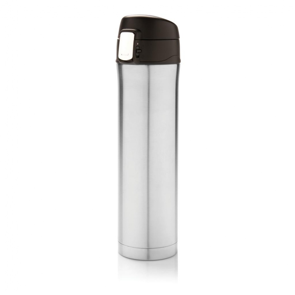 Logotrade promotional merchandise picture of: Easy lock vacuum flask, silver/black