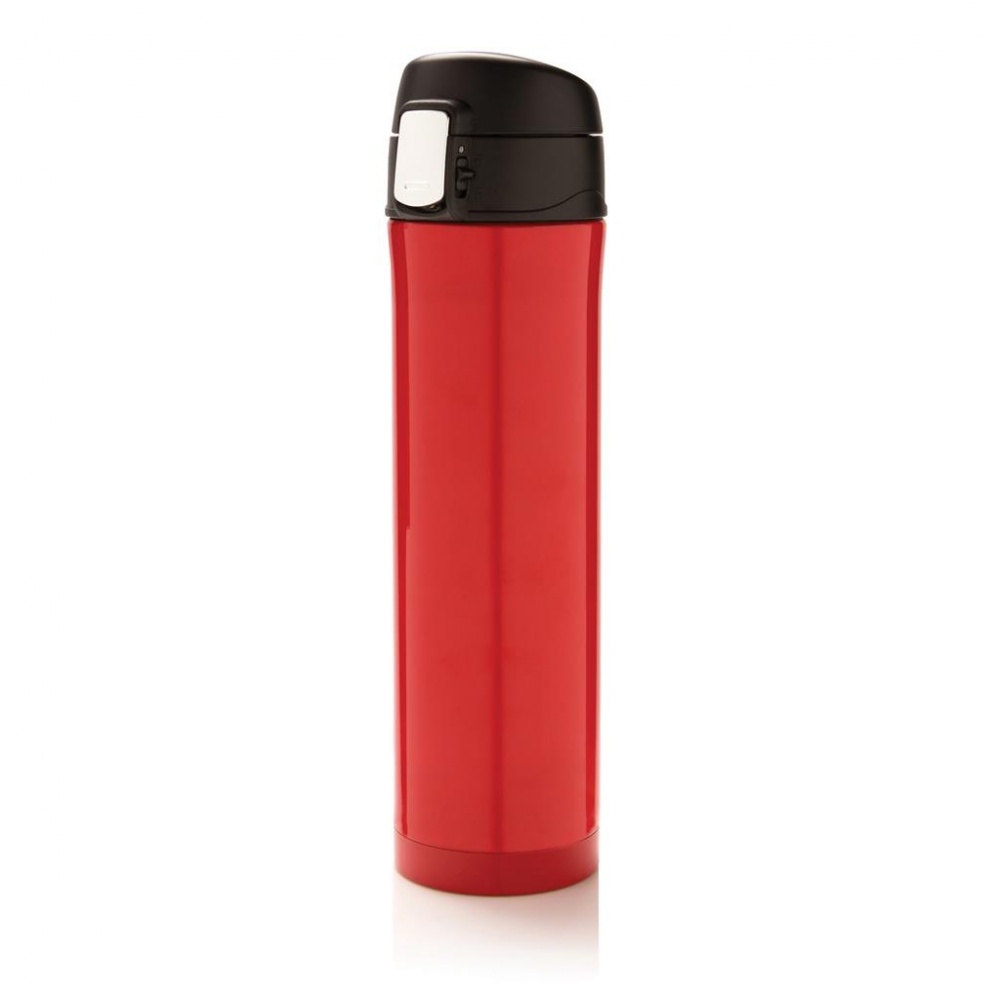 Logotrade business gift image of: Easy lock vacuum flask, red/black