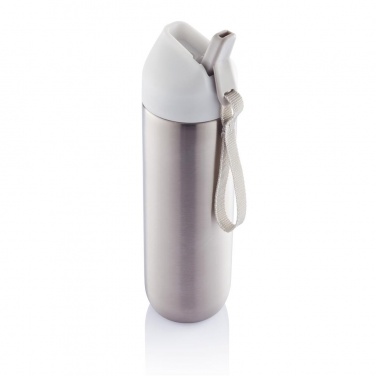 Logo trade promotional gifts picture of: Neva water bottle metal 500ml, white