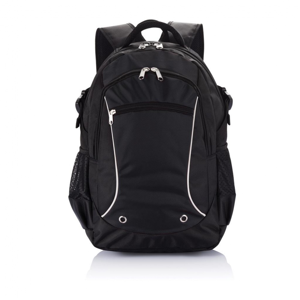 Logotrade advertising product image of: Denver laptop backpack PVC free, black