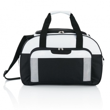 Logotrade promotional gift picture of: Supreme weekend bag, white/black