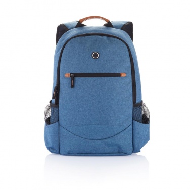 Logo trade promotional products image of: Fashion duo tone backpack, blue