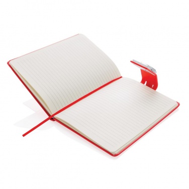 Logotrade promotional merchandise picture of: A5 Notebook & LED bookmark, red