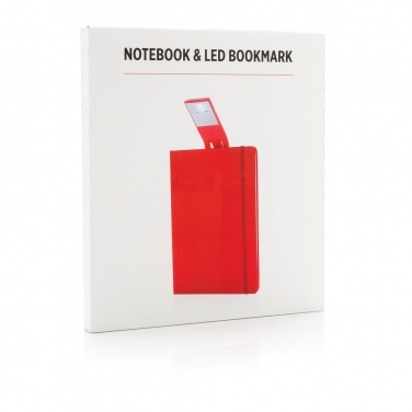 Logotrade promotional merchandise image of: A5 Notebook & LED bookmark, red