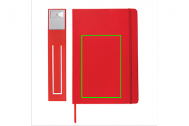 Logo trade promotional item photo of: A5 Notebook & LED bookmark, red