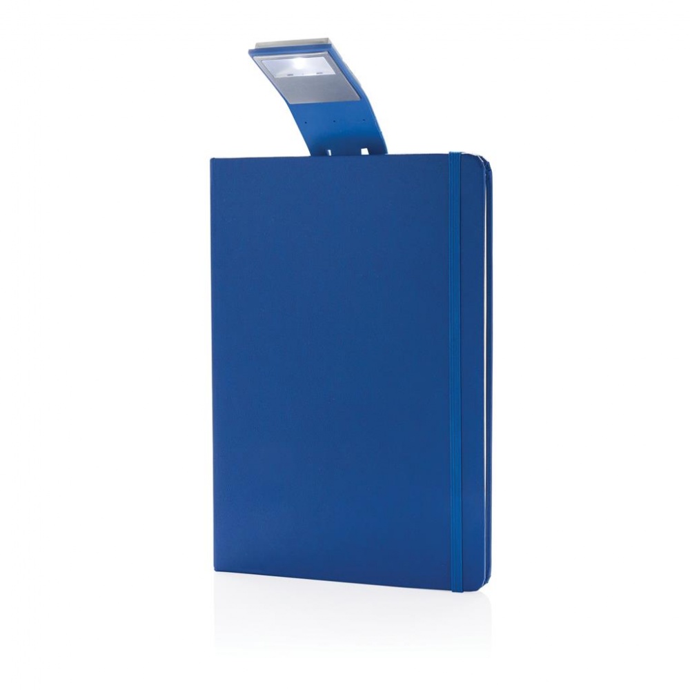 Logotrade promotional items photo of: A5 Notebook & LED bookmark, blue