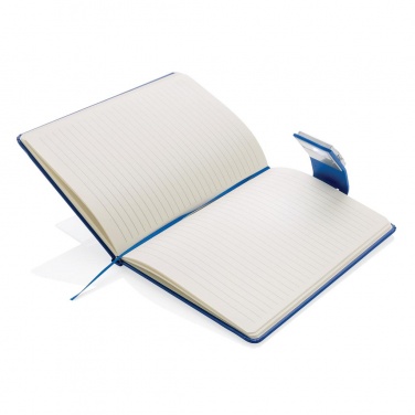 Logotrade promotional gift picture of: A5 Notebook & LED bookmark, blue