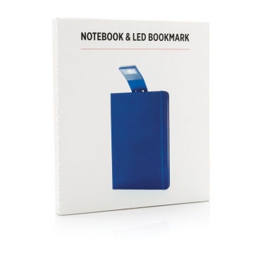 Logotrade advertising products photo of: A5 Notebook & LED bookmark, blue