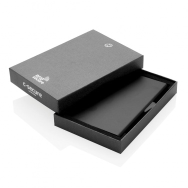 Logo trade advertising products picture of: C-Secure aluminum RFID card holder, black