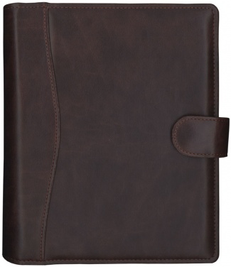 Logo trade promotional items image of: Calendar Time-Master Maxi artificial leather brown