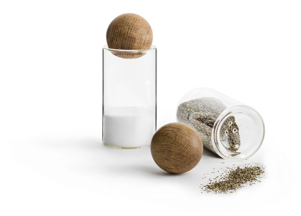 Logotrade promotional item picture of: Oak salt and pepper set