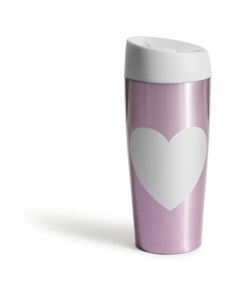 Logotrade promotional items photo of: Car mug with lockable pressure function 400 ml heart, pink