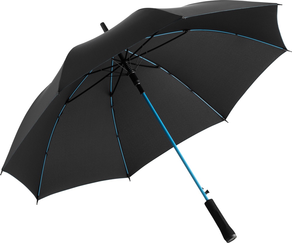 Logo trade promotional items picture of: AC umbrella Colorline black/ sky blue