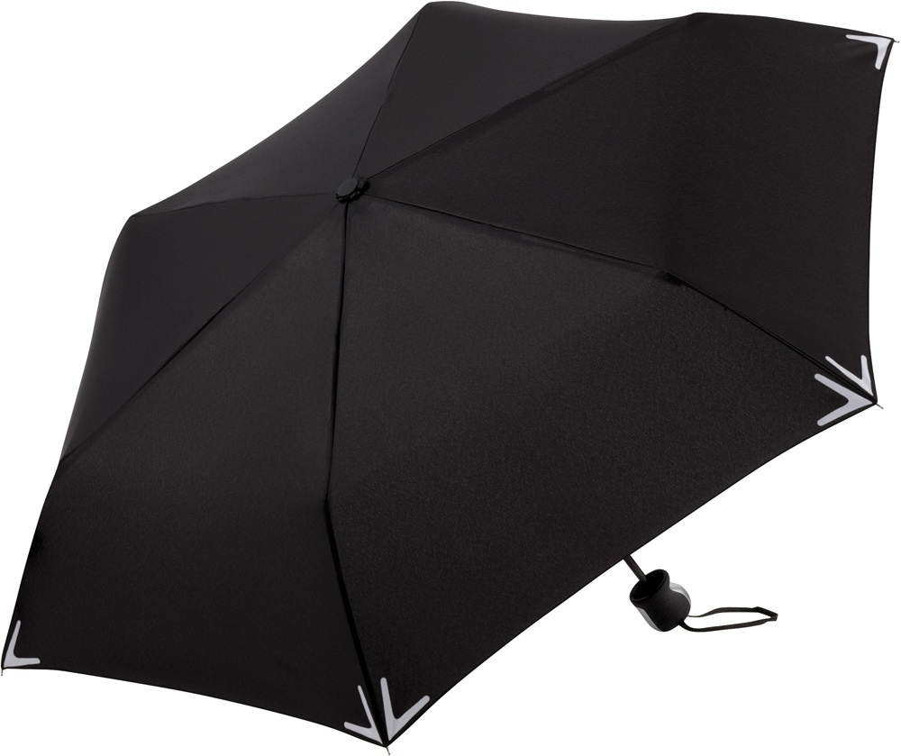 Logo trade business gifts image of: Mini umbrella Safebrella® 5071, Black