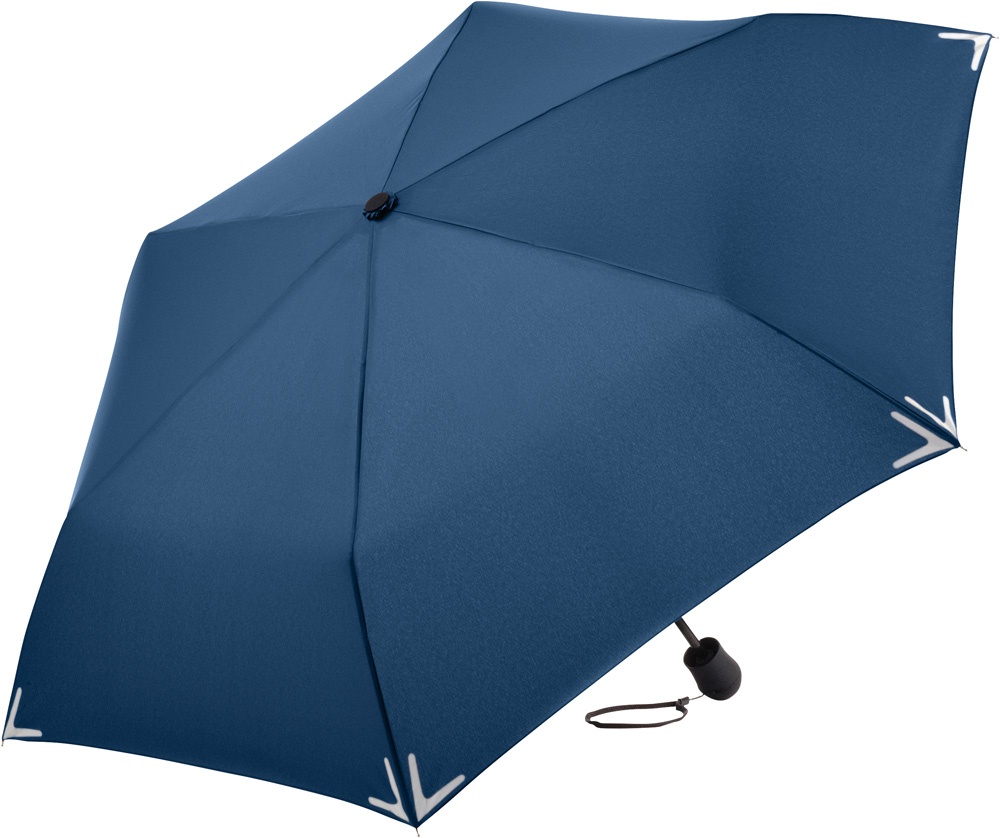 Logo trade promotional items image of: Mini umbrella Safebrella® LED light 5171, Blue