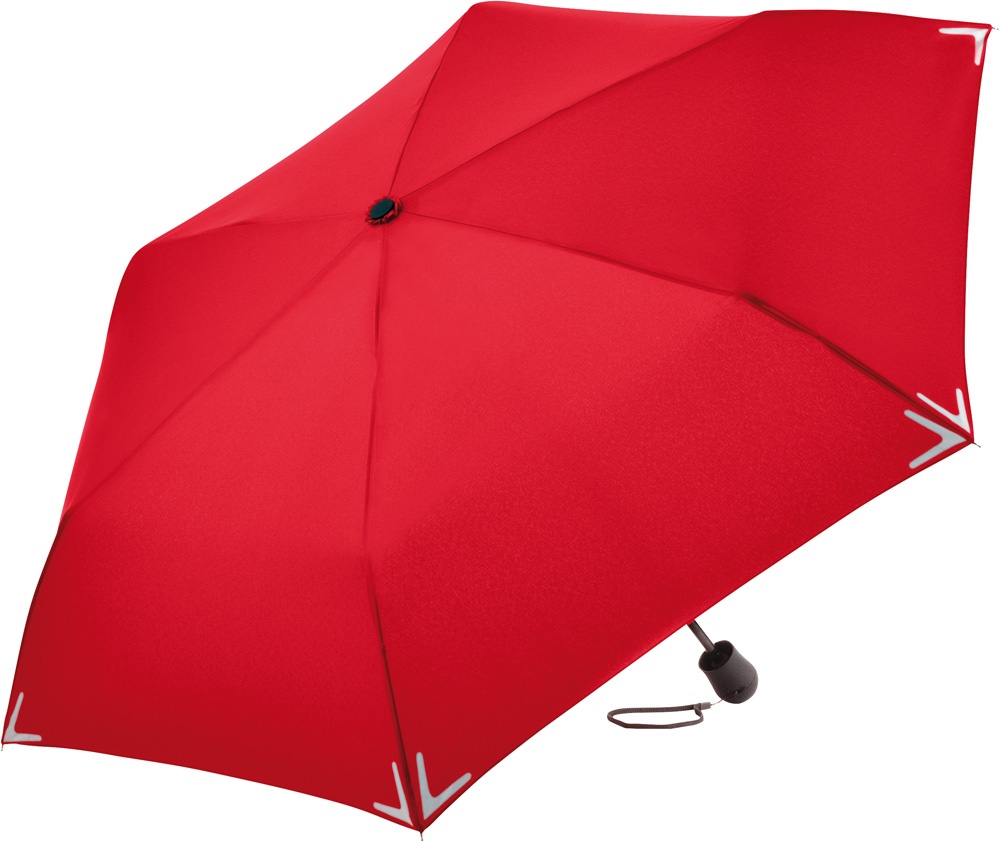 Logo trade promotional gifts image of: Mini umbrella Safebrella® LED light 5171, Red