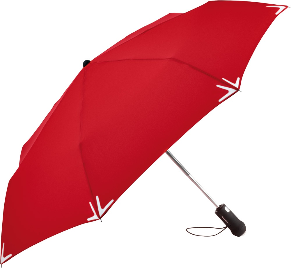 Logotrade corporate gift picture of: AOC mini umbrella Safebrella® LED 5471, Red