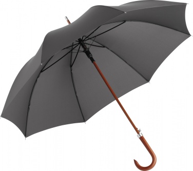 Logo trade promotional items picture of: AC woodshaft golf umbrella FARE®-Collection, Grey