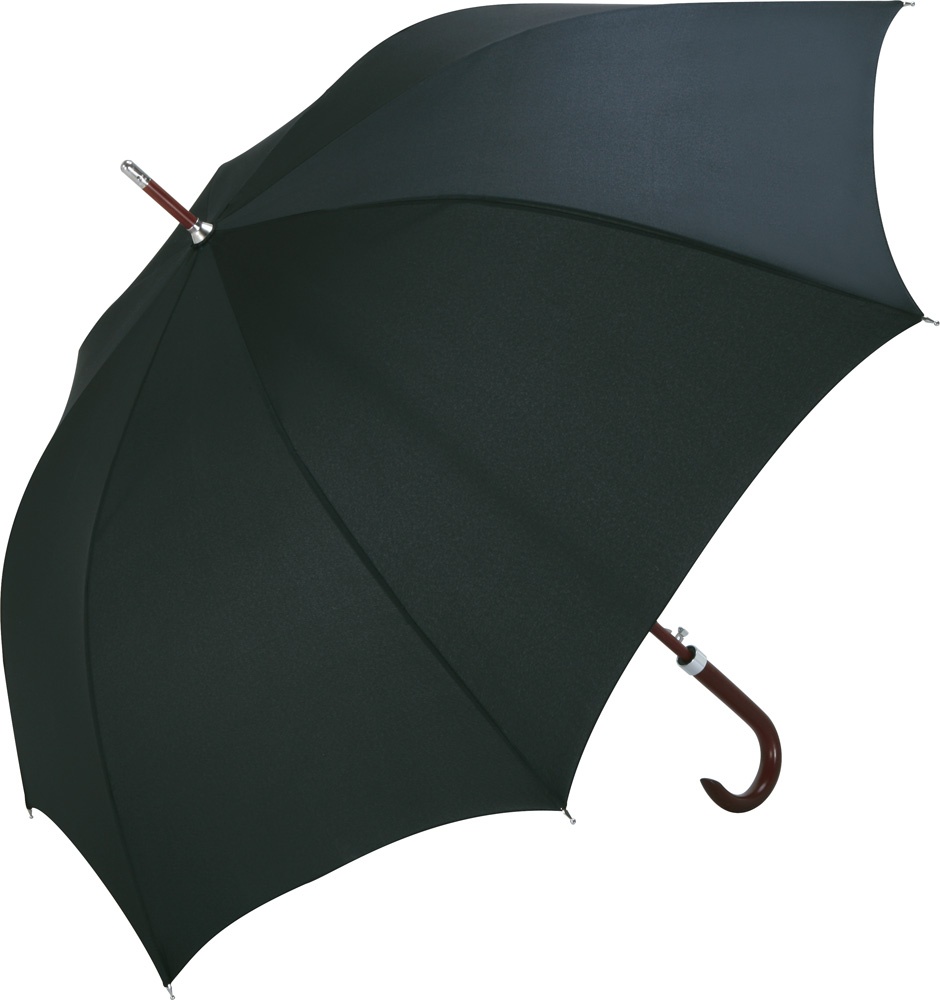 Logo trade promotional gifts picture of: AC woodshaft golf umbrella FARE®-Collection, Black