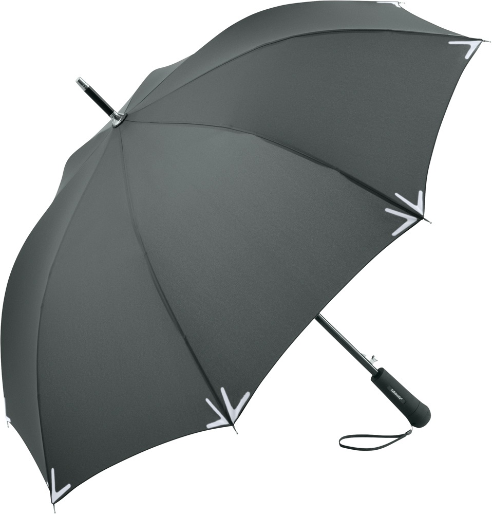 Logotrade promotional merchandise photo of: AC regular umbrella Safebrella® LED, grey