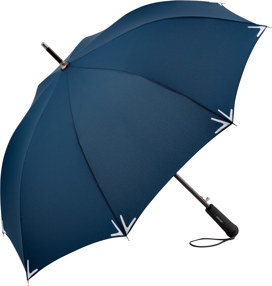 Logo trade promotional items image of: AC regular umbrella Safebrella® LED, blue