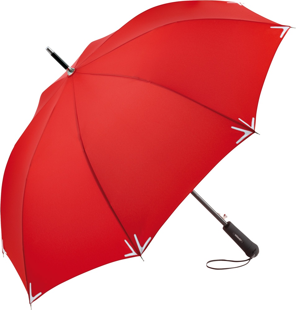 Logo trade advertising product photo of: AC regular umbrella Safebrella® LED, Red