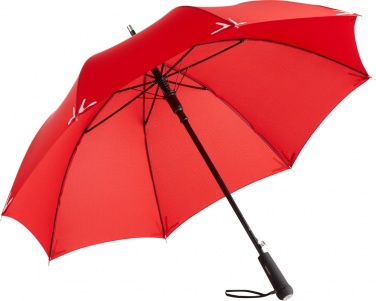 Logo trade business gifts image of: AC regular umbrella Safebrella® LED, Red