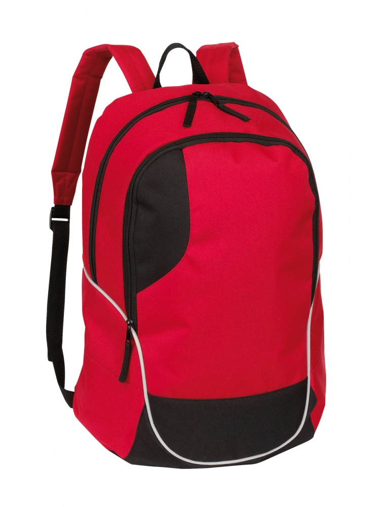 Logo trade promotional merchandise image of: Rucksack Curve, red