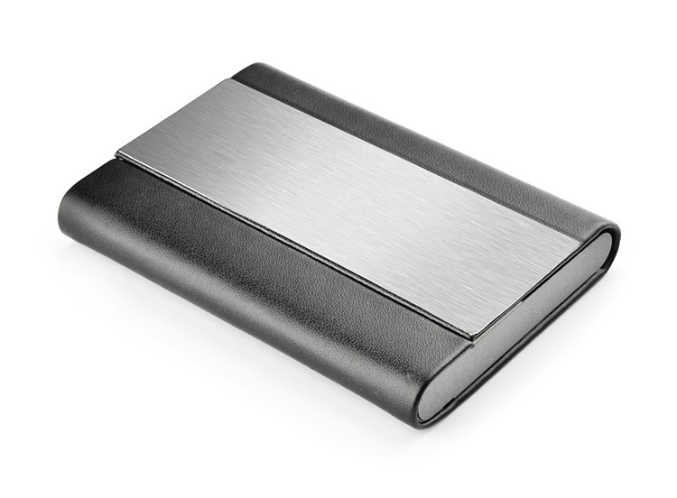 Logotrade promotional item image of: Business card holder DISA, Silver