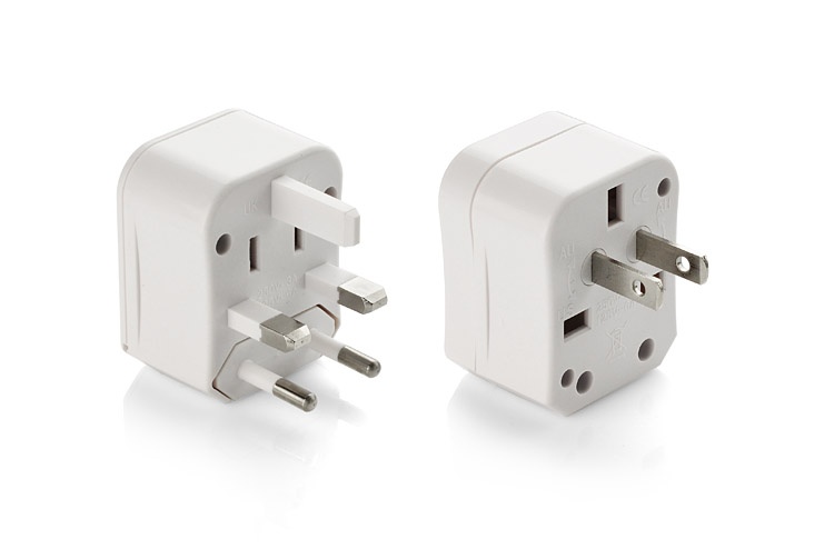 Logotrade promotional gift image of: Travel adapter RESA, white