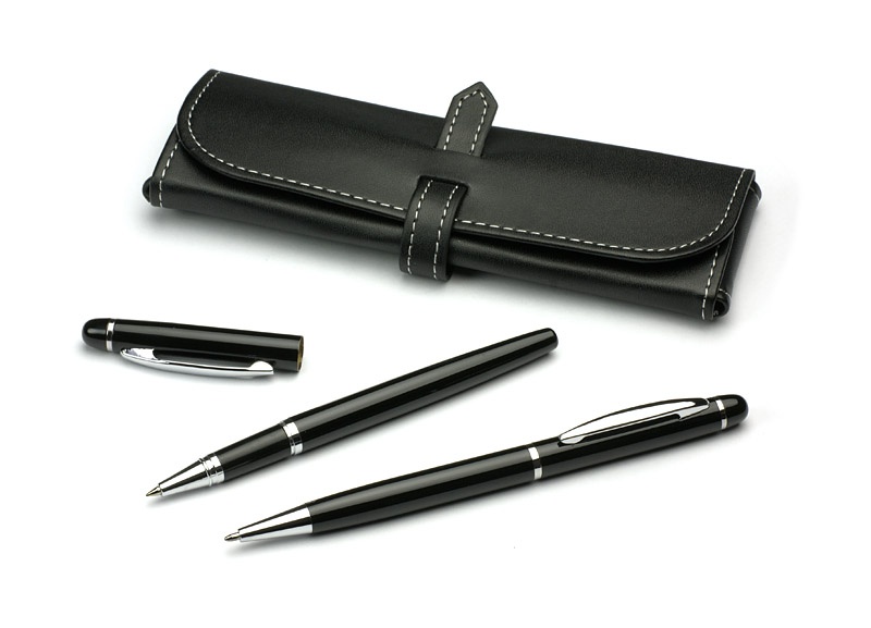 Logo trade promotional merchandise photo of: Writing set Montana, back