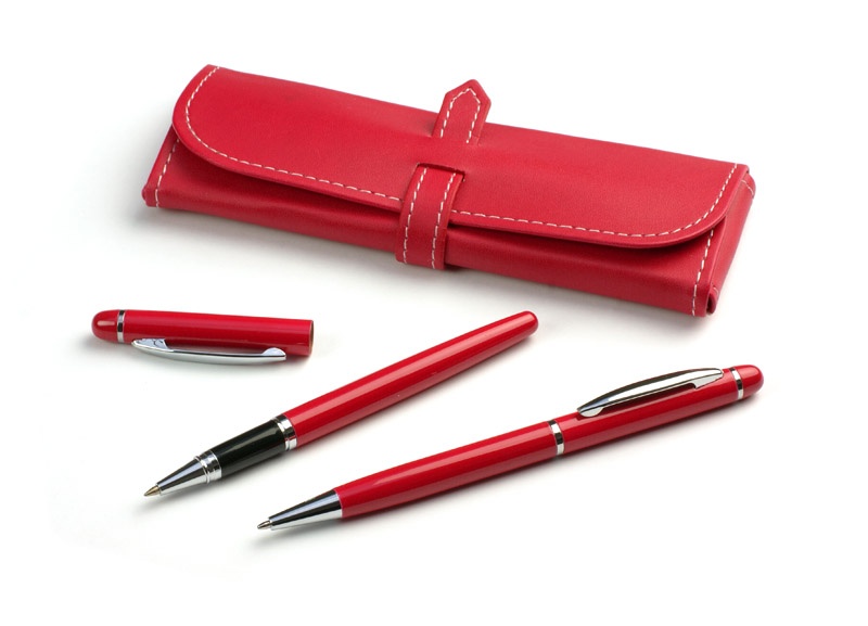 Logo trade promotional products picture of: Montana writing set, red