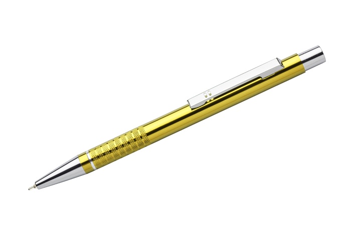 Logo trade promotional merchandise image of: Ballpoint pen Bonito, golden