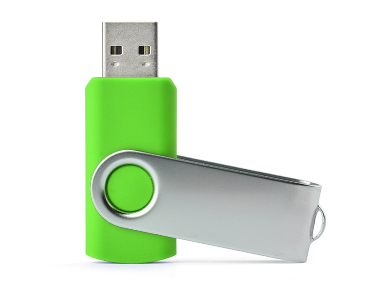 Logotrade promotional product picture of: USB flash drive TWISTER 8 GB, light green