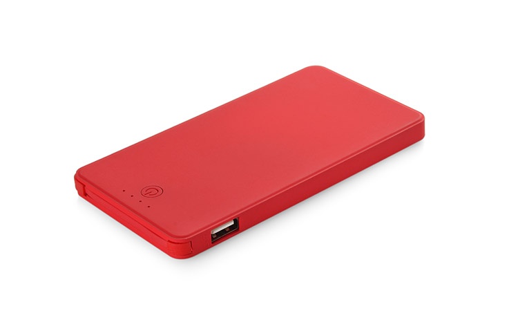 Logo trade corporate gift photo of: Power bank VIVID 4000 mAh, Red