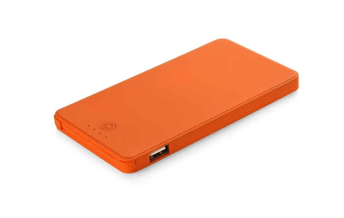 Logo trade corporate gifts picture of: Power bank VIVID 4000 mAh, Orange