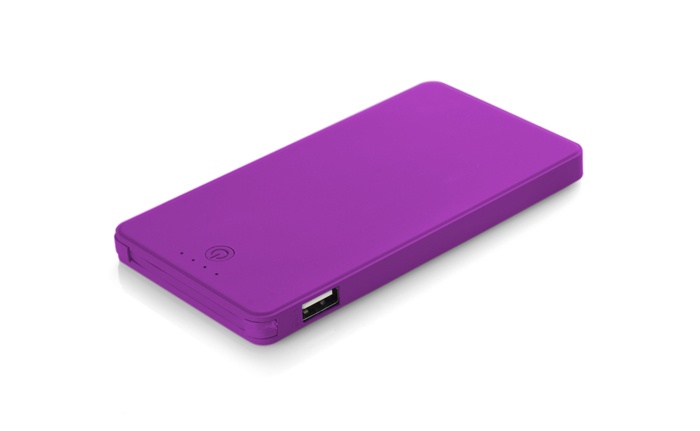 Logo trade promotional gifts image of: Power bank VIVID 4000mAh, Lilac