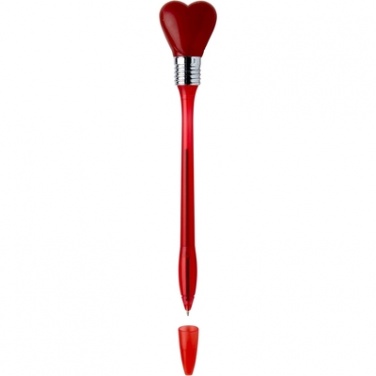 Logotrade promotional gift image of: Ball pen "heart", Red