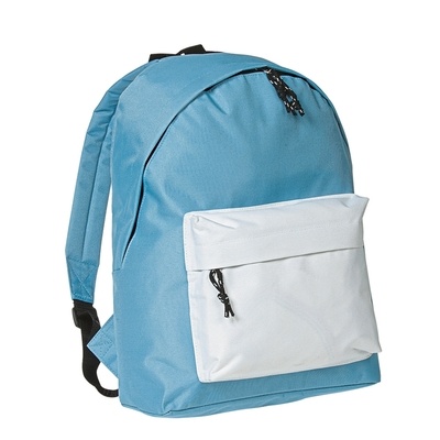 Logo trade advertising products image of: Backpack, Light Blue/White