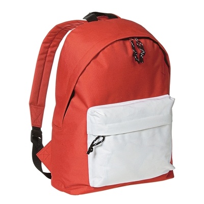 Logo trade advertising products image of: Backpack, Red/White