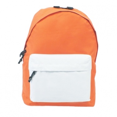 Logo trade advertising products picture of: Backpack, Orange/White