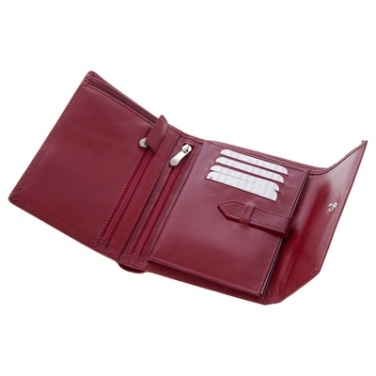 Logotrade advertising product image of: Mauro Conti leather wallet for women, red