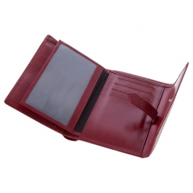 Logo trade advertising products picture of: Mauro Conti leather wallet for women, red