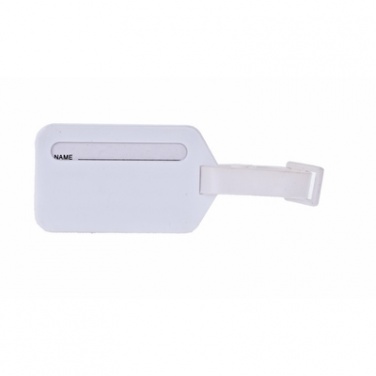 Logo trade promotional merchandise image of: Luggage tag, White