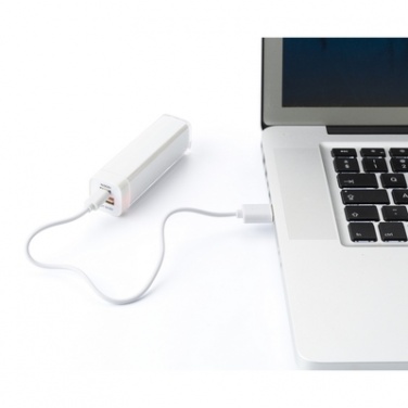 Logo trade promotional items picture of: Power bank 2200 mAh, White