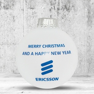 Logo trade advertising products picture of: Christmas ball with 1 color logo, 8 cm