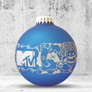 Logo trade promotional giveaways picture of: Christmas ball with 1 color logo, 8 cm