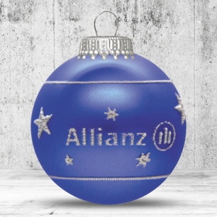 Logotrade promotional merchandise image of: Christmas ball with 1 color logo, 8 cm