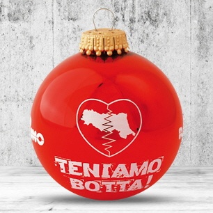 Logo trade promotional merchandise image of: Christmas ball with 4-5 color logo 8 cm